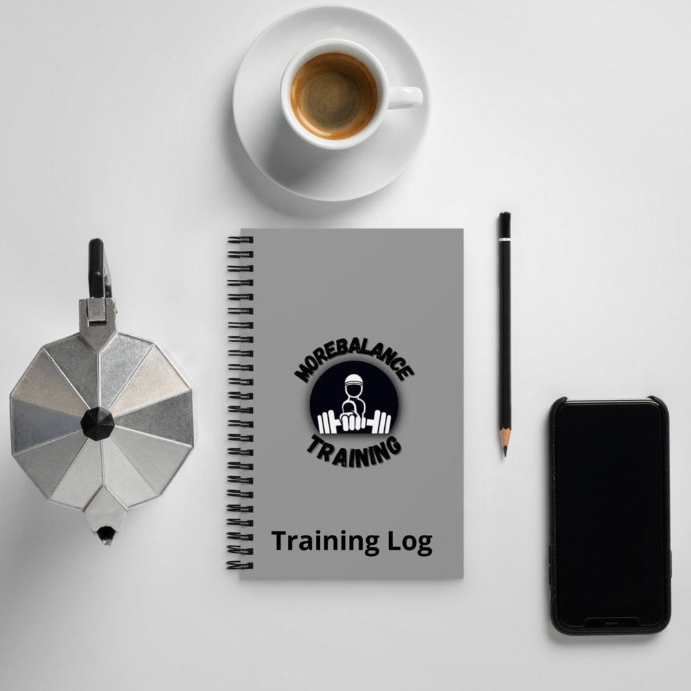 MoreBalance Training Training Log Spiral notebook